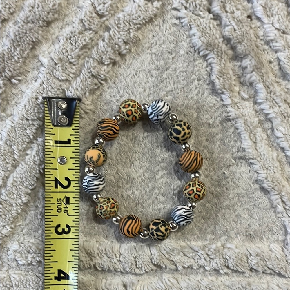 Animal Print Beaded Bracelet